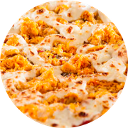 Especiais: 29-Frangueiroba - Pizza Grande Redonda (8 Fatia) (Ingredientes: Molho de Tomate, Mussarela, Frango Desfiado, Milho, Gueiroba, Molho Branco, Orégano)