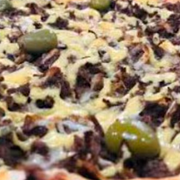 Presidenciais: 72-Cupim ao Molho Madeira - Pizza Grande Quadrada (16 Fatias) (Ingredientes: Molho de Tomate, Mussarela, Cupim Fatiado, Molho Madeira, Champignon, Tomate Cereja, Orégano)