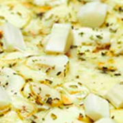 Especiais: 28-Frango ao Creme Com Palmito - Pizza Grande Quadrada (16 Fatias) (Ingredientes: Molho de Tomate, Mussarela, Frango Desfiado, Palmito, Molho Branco, Orégano)