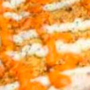 Presidenciais: 54-Frango Xadrez - Pizza Grande Quadrada (16 Fatias) (Ingredientes: Molho de Tomate, Mussarela, Frango em Cubos, Ervilha, Pimentão, Cheddar, Orégano)