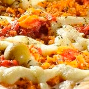 Especiais: 29-Frangueiroba - Pizza Grande Quadrada (16 Fatias) (Ingredientes: Molho de Tomate, Mussarela, Frango Desfiado, Milho, Gueiroba, Molho Branco, Orégano)