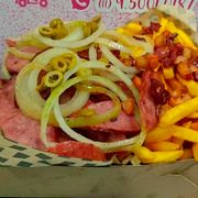 Porções: Porção Calabresa - Grande - Porções (Ingredientes: Bacon, Batata Frita, Calabresa)