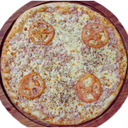 Tradicionais: Mista - Pizza Média (Ingredientes: Molho de Tomate, Mussarela, Orégano, Presunto, Tomate)