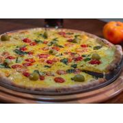 Promo 3: 20.Marguerita ll Tomate Cereja - Pizza Grande (Ingredientes: Molho da Casa, Mussarela, Tomate Cereja, Parmesão, Manjericão, Azeitona)