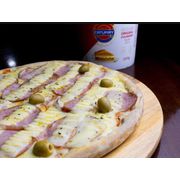 Promo 3: 38.Lombo Com Mussarela - Pizza Grande (Ingredientes: Molho da Casa, Lombo, Mussarela, Azeitona)