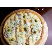 Especiais 3: 94.Lombo Super - Pizza Grande (Ingredientes: Molho da Casa, Lombo Canadense, Mussarela, Catupiry Original, Gorgonzola, Azeitona)
