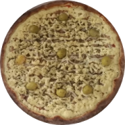 Variadas: 02-Atumpiry - Pizza Grande (Ingredientes: Atum, Azeitona, Catupiry, Cebola, Molho de Tomate, Orégano, Tomate)