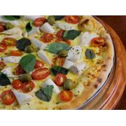 Especiais 2: 66.Marguerita Turbinada palmito - Pizza Grande (Ingredientes: Molho da Casa, Mussarela, Tomate, Palmito, Parmesão, Manjericão, Azeitona)