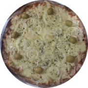 Variadas: 22-Portuguesa - Pizza Grande (Ingredientes: Azeitona, Cebola, Ervilha, Molho de Tomate, Mussarela, Orégano, Ovo, Presunto)