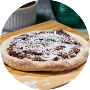 Doces: Prestigío - Pizza Grande (Ingredientes: Chocolate ao Leite, Coco Ralado, Leite Condensado)