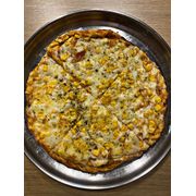 Especiais: 4 Queijos C/ Milho - Pizza Grande (Ingredientes: Catupiry, Milho, Molho, Mussarela, Orégano, Parmesão, Provolone)