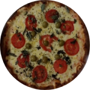 Variadas: 30-Marguerita - Pizza Grande (Ingredientes: Azeitona, Manjericão, Molho de Tomate, Mussarela, Orégano, Tomate)