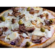 Especiais 3: Sensaçao - Pizza Grande (Ingredientes: Molho da Casa, Mussarela, Peito de Peru, Palmito, Bacon, Cebola, Parmesão)