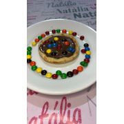 Esfiha: Confete c/ Chocolate - Esfiha de Chocolate com confetes crocantes