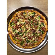 Especiais: Brócolis - Pizza Grande (Ingredientes: Bacon, Brócolis ao alho, Molho de Tomate, Mussarela, Orégano, Parmesão)