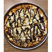 Especiais: Crocante Invertido c/ Barbecue - Pizza Grande (Ingredientes: Bacon, barbecue, Batata Palha, Catupiry, Molho, Mussarela, Orégano)