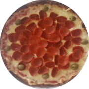Variadas: 37-Peperone - Pizza Grande (Ingredientes: Azeitona, Molho de Tomate, Mussarela, Orégano, Peperone)