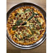 Especiais: Escarola C/ Bacon - Pizza Grande (Ingredientes: Bacon, Escarola, Molho, Mussarela, Orégano)