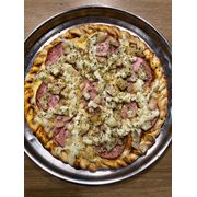 Especiais: Havaiana - Pizza Grande (Ingredientes: Abacaxi, Catupiry, Lombo, Molho, Mussarela, Orégano)