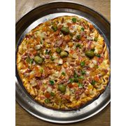 Especiais: Mexicana - Pizza Grande (Ingredientes: Azeitonas, Calabresa Moída, Cebola, Molho, Mussarela, Orégano, Pimenta Calabresa, Pimentão, Tomate)