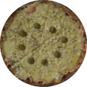 Variadas: 35-Palmito - Pizza Grande (Ingredientes: Azeitona, Molho de Tomate, Mussarela, Orégano, Palmito)