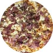 Especiais: Romanesca - Pizza Grande (Ingredientes: Molho, Presunto, Palmito, Bacon, Catupiry)