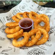 Porção: Onion rings - Porção (Ingredientes: Acompanha barbacue)