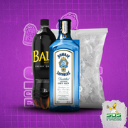Kits de Gin 1: Bombay 750ml + 01 Baly 2L + 01 Gelo 3kg)
