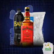 Kits de Whisky: Jack Daniels Fire 1L+ 01 Baly 2L + 01 Gelo 3kg)