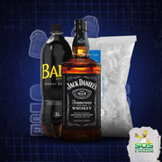 Kits de Whisky: Jack Daniels Tradicional 1L + 01 Baly 2L + 01 Gelo 3kg)