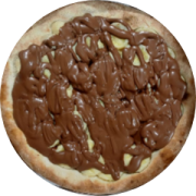 Doces: 60-Banana C/ Chocolate - Pizza Grande (Ingredientes: Banana, Chocolate)