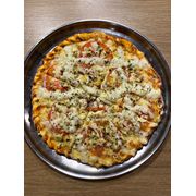 Nobres: Lombo C/ Champignon - Pizza Grande (Ingredientes: Catupiry, Champignon, Lombo, Molho, Mussarela, Orégano, Parmesão, Tomate)