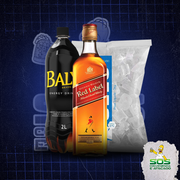 Kits de Whisky: Red Label + 01 Baly 2L + 01 Gelo 3kg)