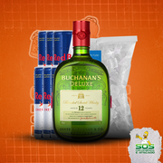 whisky + red bull + gelo: Buchanan