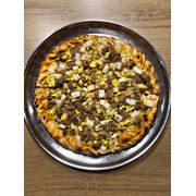Nobres: Strogonoff Especial - Pizza Grande (Ingredientes: Champignon, Molho, Mussarela, Orégano, Palmito, Strogonoff de Carne)