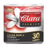 Higiene & Limpeza: Papel Higiênico Clara com 4 Rolos)