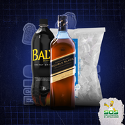 Kits de Whisky: Double Black + 01 Baly 2L + Gelo 3kg)
