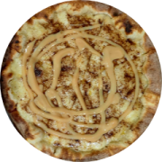 Doces: 65-King Kong - Pizza Grande (Ingredientes: Banana, Canela em Pó, Leite Condensado, Mussarela)