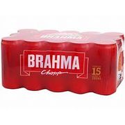 Cervejas Mala Fechada: Brahma Chopp Lata 269ml | Com 15 Unidades - Brahma da Bahia!! Com o calor da Bahia, esse pequeno conteúdo vai em um gole só, e cá entre nós, a arte e as cores ficaram de extremo bom gosto!