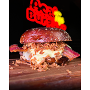 Hambúrguer Artesanal: Top Crispy - Hambúrguer Artesanal (Ingredientes: Bacon, Carne Artesanal 180g, Molho especial da casa, Mussarela, Pão)