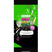 Combos: COMBO Alegria - Combo de 40 peças variadas a escolha do chef + 6 cervejas longe neck + 2 caipirinhas de limao e cachaça. ( cerveja escolher corona ou heineken) caso de nao escolher, enviamos o disponivel no momento