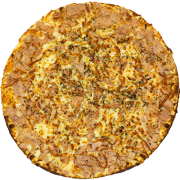 Tradicionais: diplomata - Pizza PEQUENA 25 cm /4 Fatias (Ingredientes: Atum Sólido, Calabresa Fatiada, Catupiry, Cebola, Frango Desfiado)