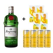 Combo: Combo Gin Tanqueray Trad. 750ml com Red Bull Tropical 250ml - 1 Tanqueray Tradicional 750ml / 4 Red Bull Tropical 250ml / 4 Gelos Maracujá / 2 Copos 700ml