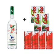 Combo: Combo Grey Goose Melancia 750ml C/ Red Bull Melancia 250ml - 1 Grey Goose Melancia 750ml / 4 Red Bull Melancia 250ml / 4 Gelos de Melancia / 2 Copos 700ml