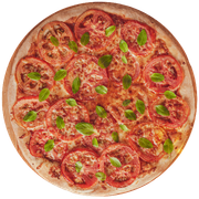 Tradicionais: Marguerita - Pizza Família (Ingredientes: Molho, Muçarela, Manjericão, Tomate, Orégano)