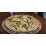 Especiais 3: Aliche argentino - Pizza Grande (Ingredientes: Molho da Casa, Mussarela, aliche argentina, Tomate, Parmesão)