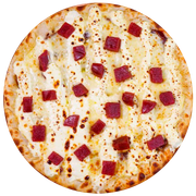 Doces: Romeu e Julieta - Pizza Família (Ingredientes: Creme de Leite, Muçarela, Catupiry, Goiabada)