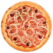 Promocionais: Calabresa Paulista C/ acebolada Temperada - Pizza Família (Ingredientes: Molho, Calabresa em dobro, Cebola, Orégano, NÃO VAI QUEIJO)
