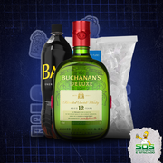Combo Whisky 750ml + Baly 2L + Gelo 3kg: Buchanan