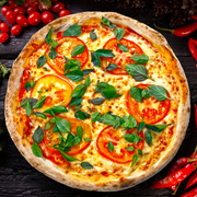 Tradicionais: Marguerita - Pizza Grande (Ingredientes: Manjericão Fresco, Muçarela, Tomates picados)